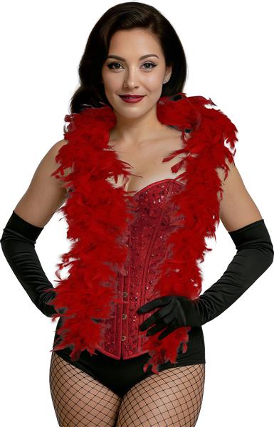 Grote foto boa feather 80 gr rood verzamelen overige verzamelingen