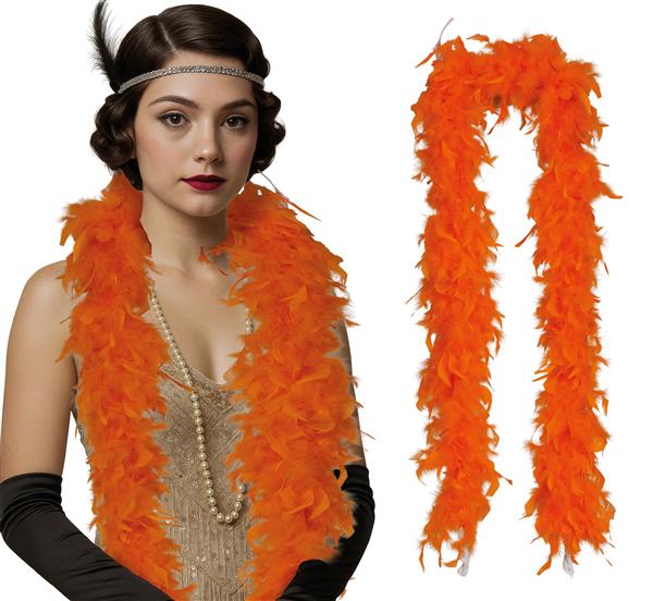 Grote foto boa feather 80 gr oranje verzamelen overige verzamelingen