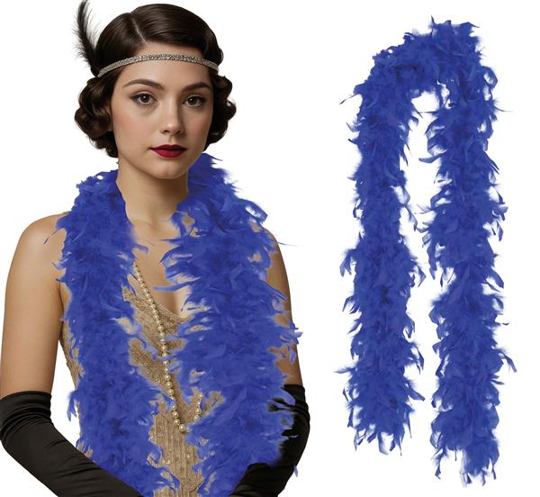 Grote foto boa feather 80 gr blauw verzamelen overige verzamelingen