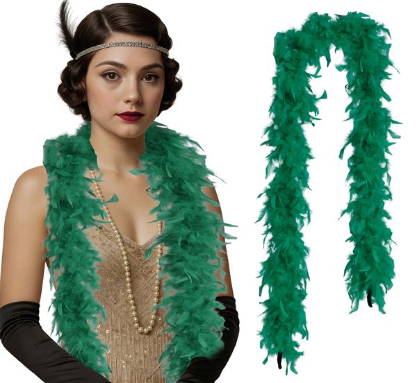 Grote foto boa feather 80 gr groen verzamelen overige verzamelingen