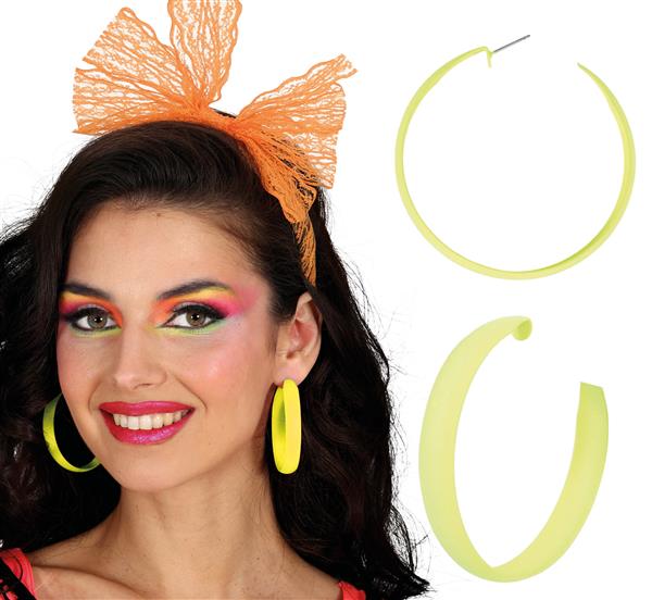 Grote foto neon hoop earrings verzamelen overige verzamelingen