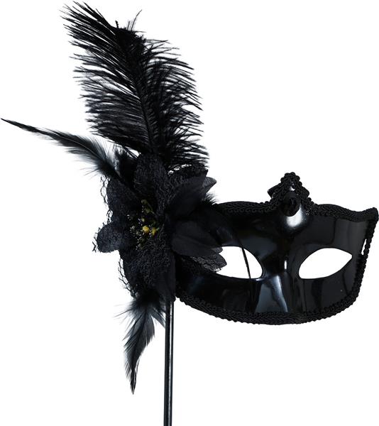 Grote foto zwart masker met houder verzamelen overige verzamelingen