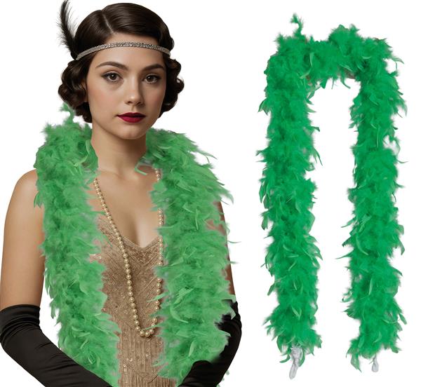 Grote foto boa feather 80 gr groen verzamelen overige verzamelingen
