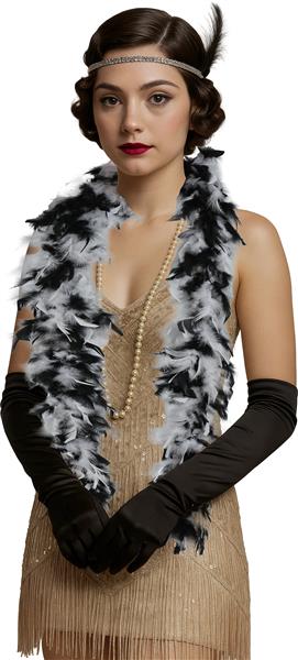 Grote foto boa feather 80 gr zwart wit verzamelen overige verzamelingen