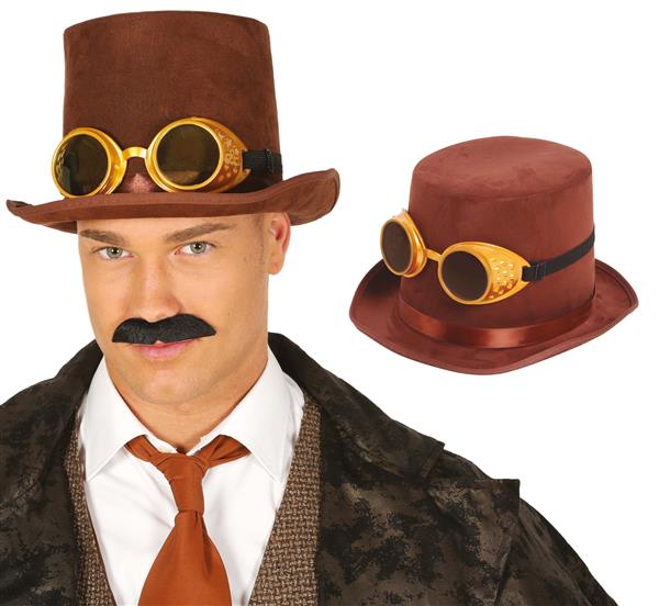 Grote foto brown felt fool hat with glasses adult verzamelen overige verzamelingen