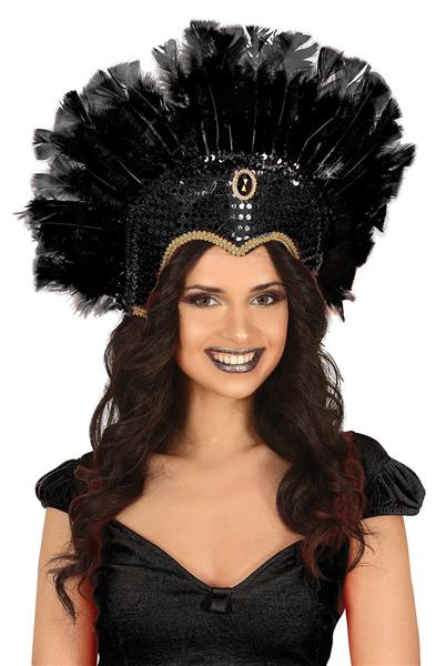 Grote foto feather headpiece zwart verzamelen overige verzamelingen