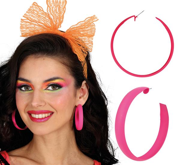 Grote foto neon hoop earrings verzamelen overige verzamelingen