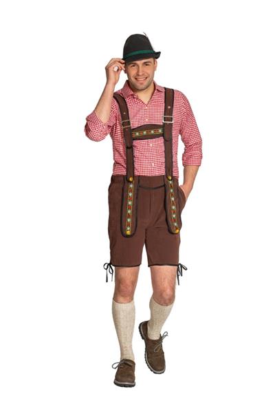 Grote foto lederhose johann met verstelbare bretels donkerbruin kort verzamelen overige verzamelingen