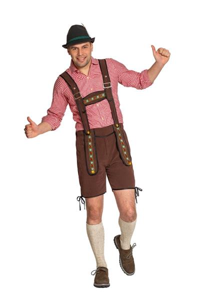 Grote foto lederhose johann met verstelbare bretels donkerbruin kort verzamelen overige verzamelingen