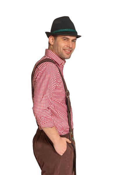 Grote foto lederhose johann met verstelbare bretels donkerbruin kort verzamelen overige verzamelingen