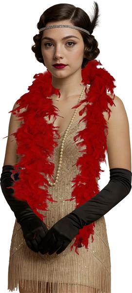 Grote foto boa feather 80 gr rood verzamelen overige verzamelingen