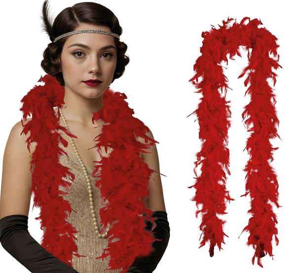 Grote foto boa feather 80 gr rood verzamelen overige verzamelingen