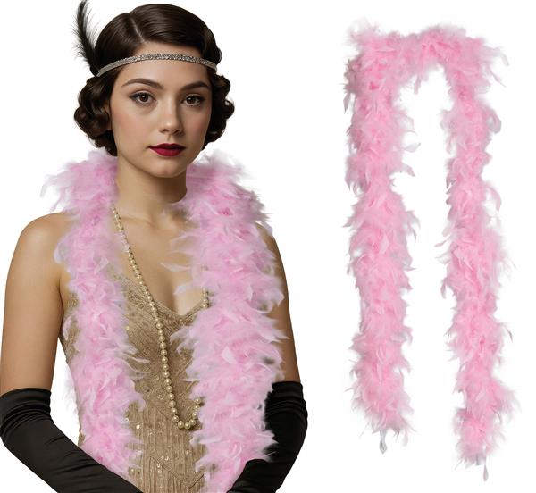 Grote foto boa feather 80 gr roze verzamelen overige verzamelingen