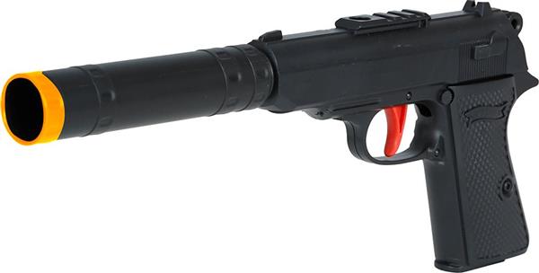 Grote foto pistool met geluiddemper 29 cm verzamelen overige verzamelingen