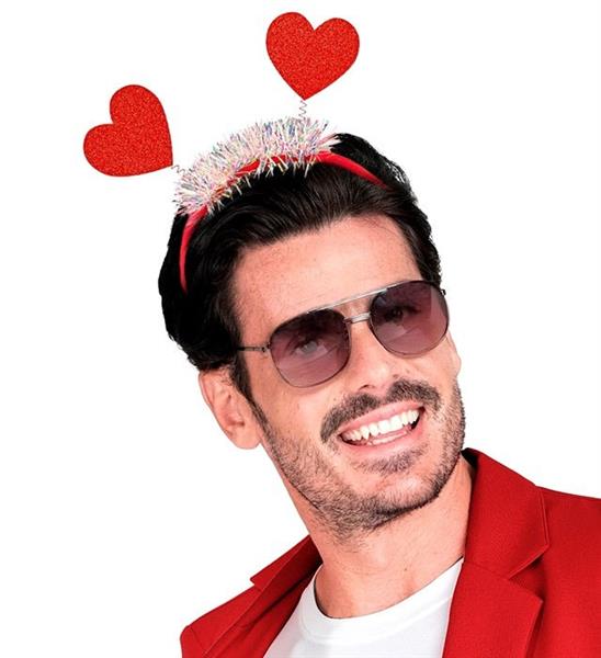 Grote foto haarband hartjes glitter rood verzamelen overige verzamelingen