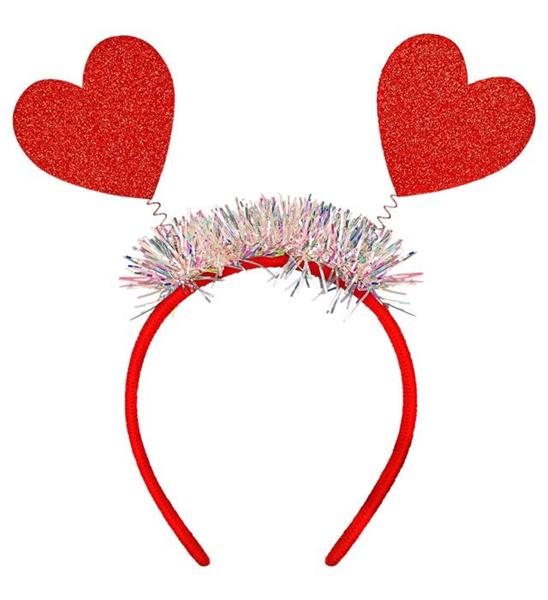 Grote foto haarband hartjes glitter rood verzamelen overige verzamelingen