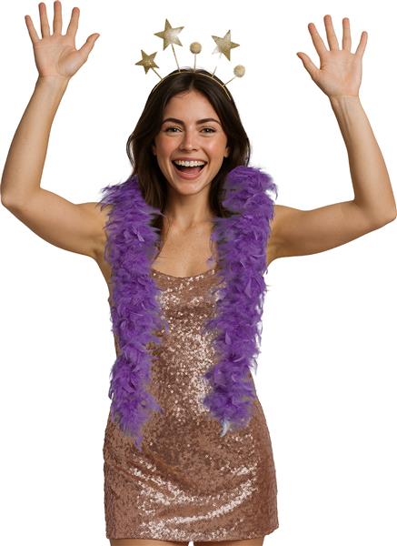 Grote foto boa feather 80 gr paars verzamelen overige verzamelingen