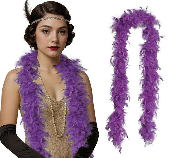 Grote foto boa feather 80 gr paars verzamelen overige verzamelingen