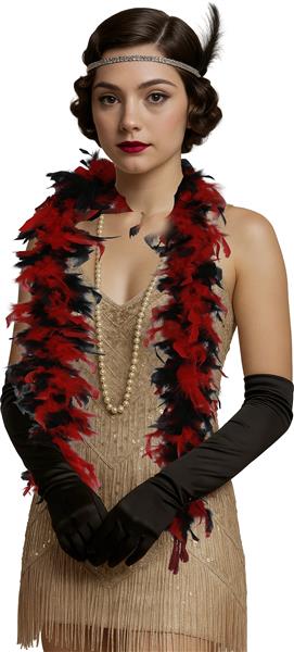 Grote foto boa feather 80 gr rood zwart verzamelen overige verzamelingen