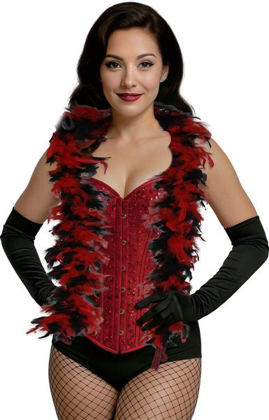 Grote foto boa feather 80 gr rood zwart verzamelen overige verzamelingen