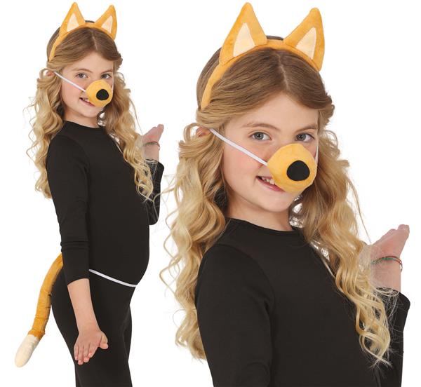 Grote foto verkleedset hond bruin 3 delig verzamelen overige verzamelingen