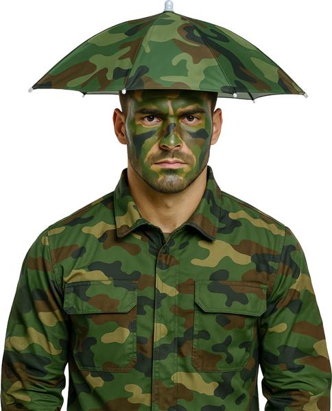 Grote foto 70 cm military head umbrella verzamelen overige verzamelingen