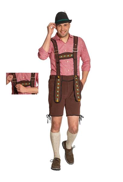 Grote foto lederhose johann met verstelbare bretels donkerbruin kort verzamelen overige verzamelingen