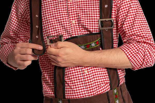 Grote foto lederhose johann met verstelbare bretels donkerbruin kort verzamelen overige verzamelingen