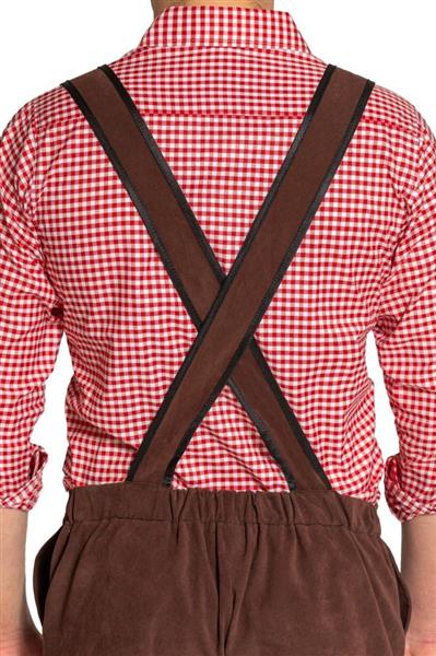 Grote foto lederhose johann met verstelbare bretels donkerbruin kort verzamelen overige verzamelingen