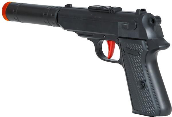 Grote foto pistool met geluiddemper 29 cm verzamelen overige verzamelingen