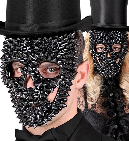 Grote foto masker schedel zwart met nagels verzamelen overige verzamelingen