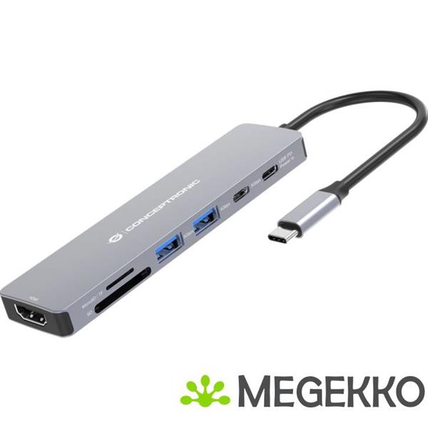 Grote foto conceptronic donn28g laptop dock poortreplicator bedraad usb 3.2 gen 1 3.1 gen 1 type c grijs computers en software overige computers en software