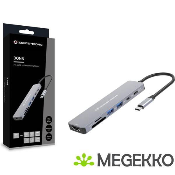 Grote foto conceptronic donn28g laptop dock poortreplicator bedraad usb 3.2 gen 1 3.1 gen 1 type c grijs computers en software overige computers en software