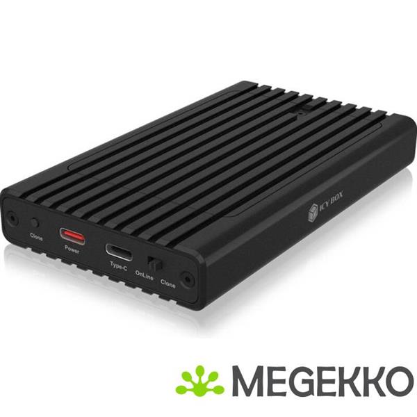 Grote foto icy box ib 2817mcl c31 sdd behuizing zwart m.2 stroomvoorziening via usb computers en software behuizingen en kasten