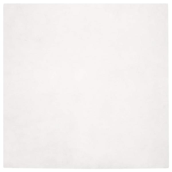 Grote foto vidaxl nep konijnenbont tapijt olite wit 120 x 120 cm polyester huis en inrichting vloerbedekking en kleden