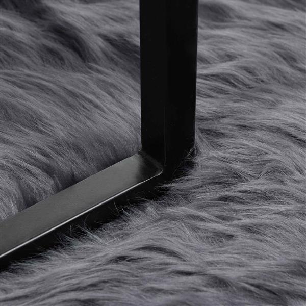 Grote foto vidaxl nep schapenvacht tapijt tafalla antraciet 160 x 230 cm huis en inrichting vloerbedekking en kleden