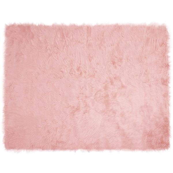 Grote foto vidaxl nep schapenvacht tapijt tafalla roze 240 x 340 cm polyester huis en inrichting vloerbedekking en kleden