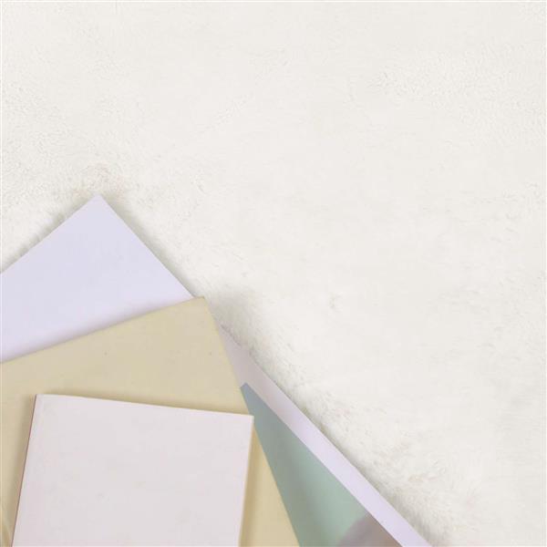 Grote foto vidaxl nep konijnenbont tapijt olite cr me 80 x 250 cm polyester huis en inrichting vloerbedekking en kleden