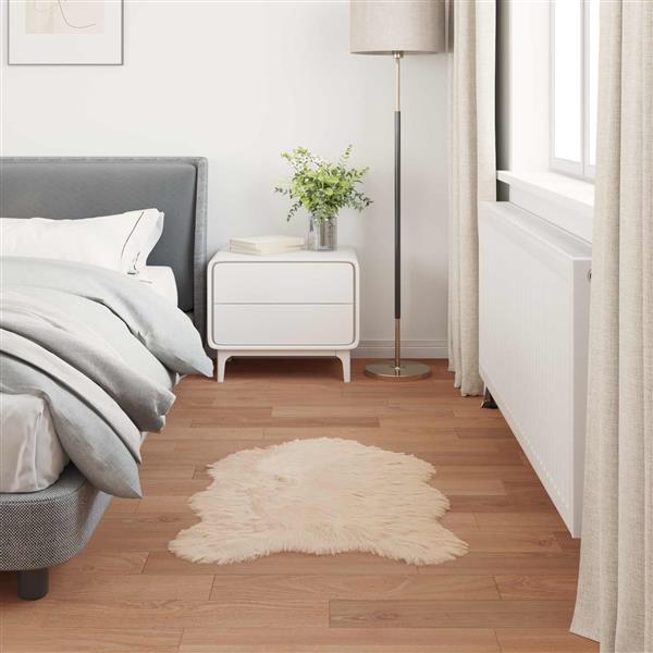 Grote foto vidaxl nep schapenvacht tapijt tafalla beige 80 x 120 cm polyester huis en inrichting vloerbedekking en kleden