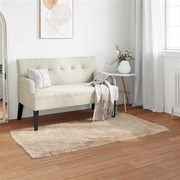 Grote foto vidaxl nep schapenvacht tapijt tafalla beige 60 x 110 cm polyester huis en inrichting vloerbedekking en kleden