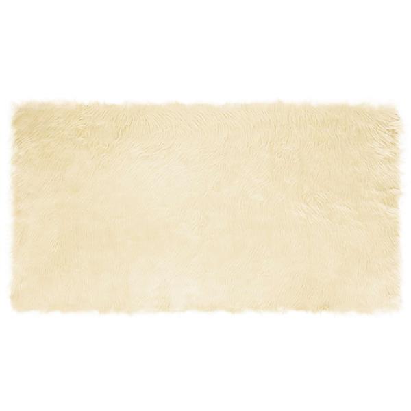 Grote foto vidaxl nep schapenvacht tapijt tafalla cr me 60 x 110 cm polyester huis en inrichting vloerbedekking en kleden