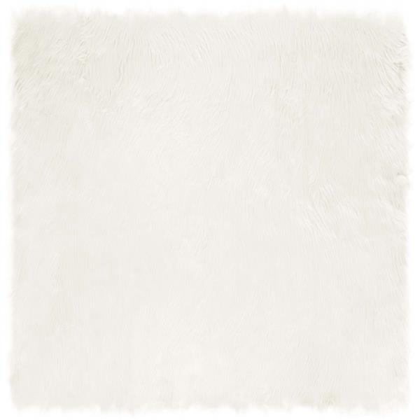 Grote foto vidaxl nep schapenvacht tapijt tafalla wit 160 x 160 cm polyester huis en inrichting vloerbedekking en kleden
