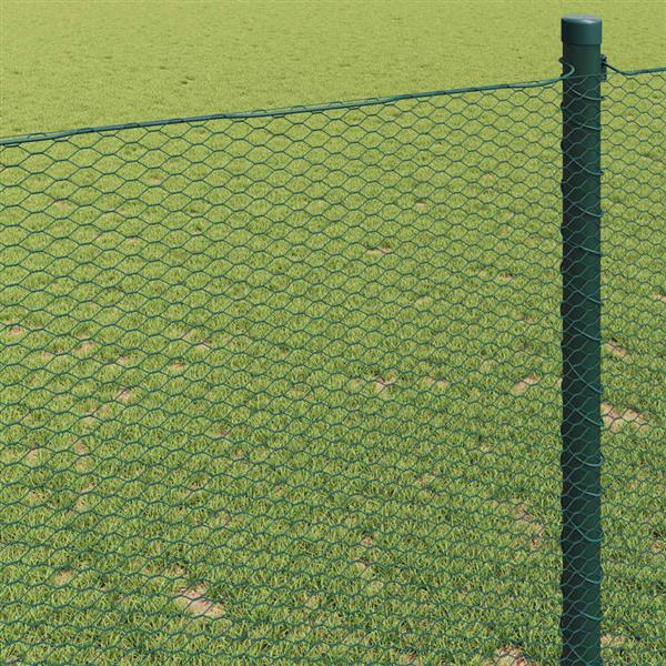 Grote foto vidaxl hexagon hek groen 1 x 100 m pvc tuin en terras hekken en schuttingen