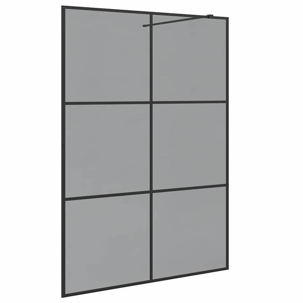 Grote foto vidaxl inloop douche wand zwart 140 x 195 cm gehard glas huis en inrichting complete badkamers