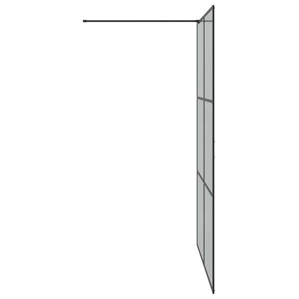 Grote foto vidaxl inloop douche wand zwart 140 x 195 cm gehard glas huis en inrichting complete badkamers