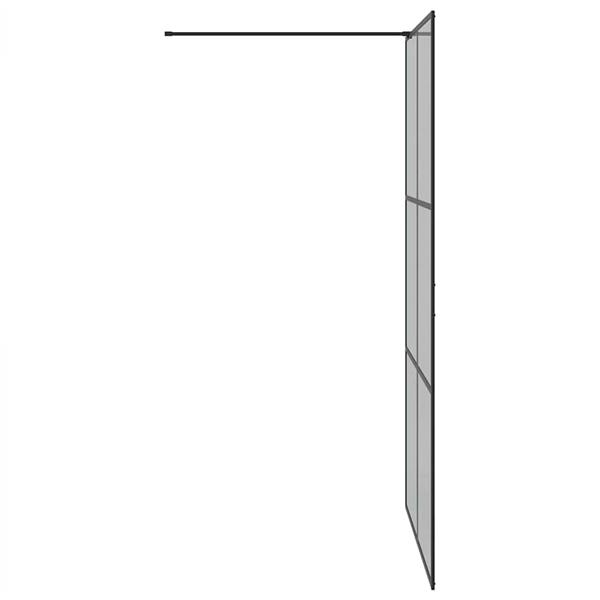 Grote foto vidaxl inloop douche wand zwart 115 x 195 cm gehard glas huis en inrichting complete badkamers