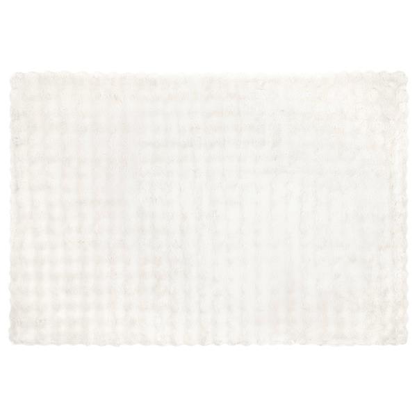 Grote foto vidaxl neppels konijnenbont deken 4 pcs wit 150 x 220 cm polyester huis en inrichting bedden