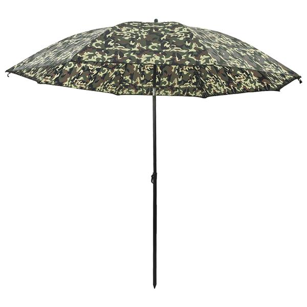 Grote foto vidaxl vis paraplu camouflage 240 x 210 cm oxford polyester tuin en terras overige tuin en terras