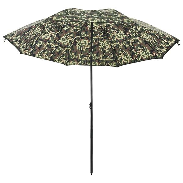 Grote foto vidaxl vis paraplu camouflage 240 x 210 cm oxford polyester tuin en terras overige tuin en terras