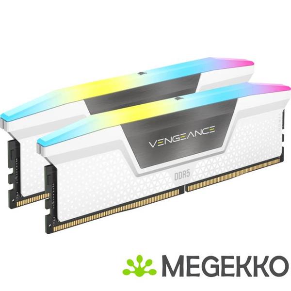 Grote foto corsair ddr5 vengeance rgb 2x16gb 6000 white computers en software overige computers en software